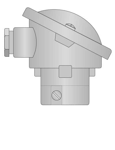 Kopplingshuvud AA i lackerad aluminium