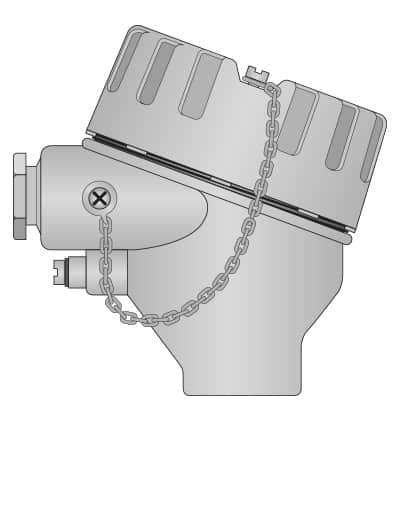 Kopplingshuvud AXD i lackerad aluminium med ATEX Ex d certifikat